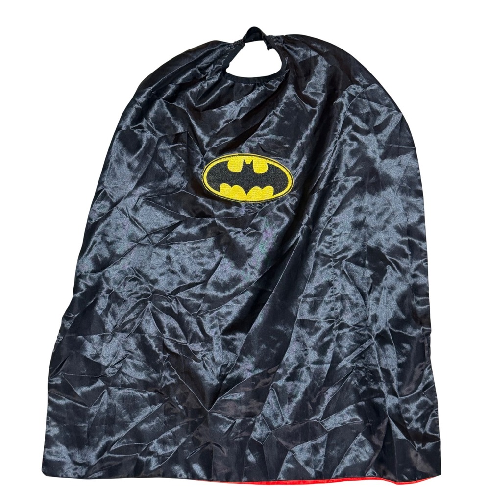 DC Comics Superhero Cape Kids Batman Superman Reversible Red Black Costume 25in